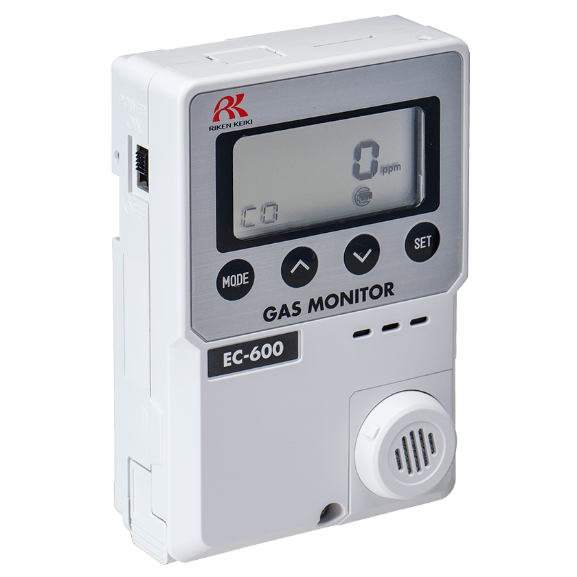 EC-600 Carbon Monoxide (CO) Gas Monitor side view of optional power switch